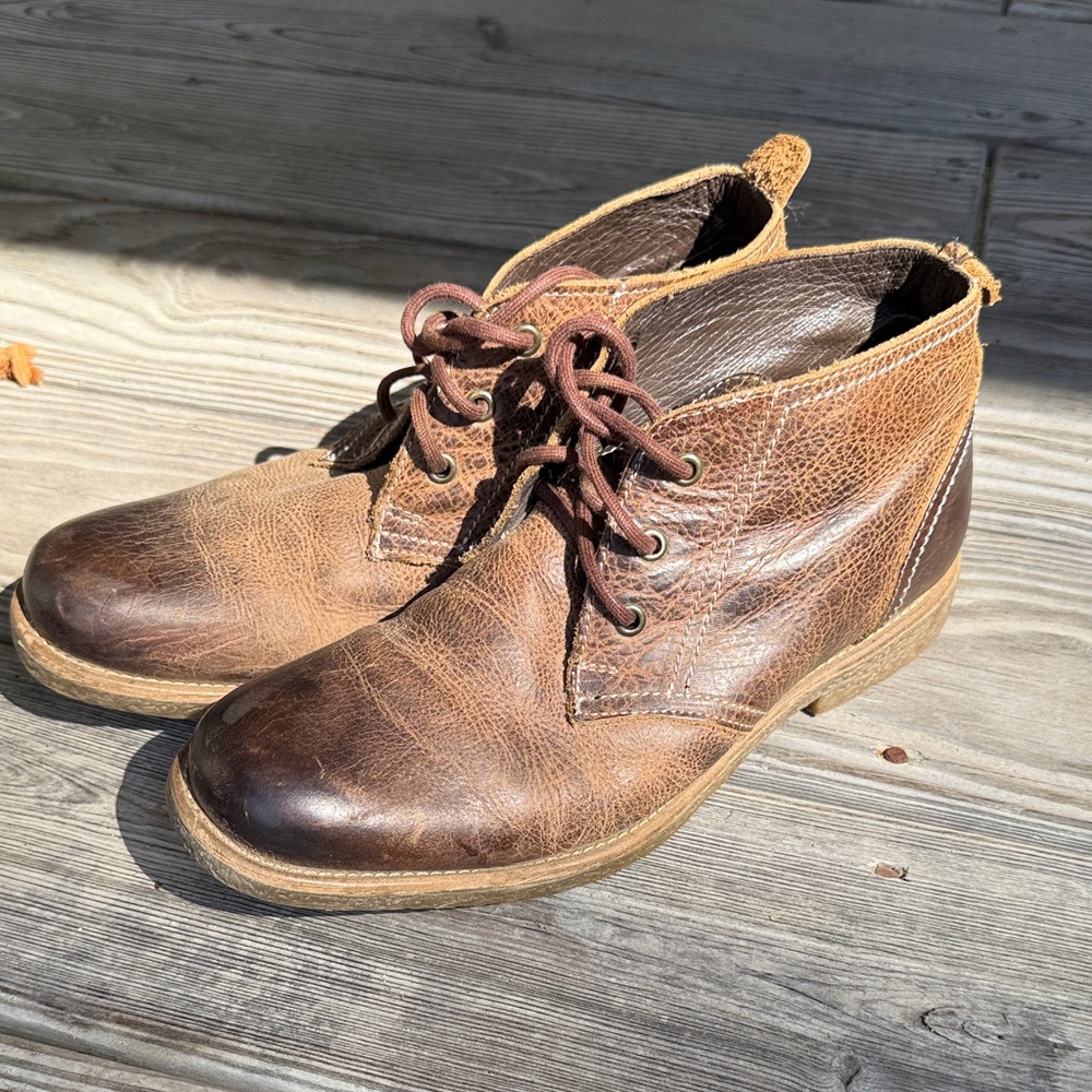 Bed Stu Men’s Dark Brown Leather Chukka Boots size 8